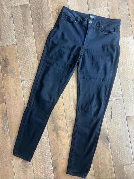 PAIGE Denim - PAIGE Women's Black High-Rise Skinny Jeans